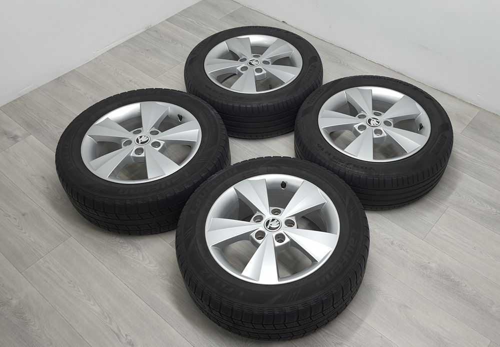 Диски р16 5/112 Skoda,Seat,VW,Audi з гумою Laufenn Fit IZ 205/60/16