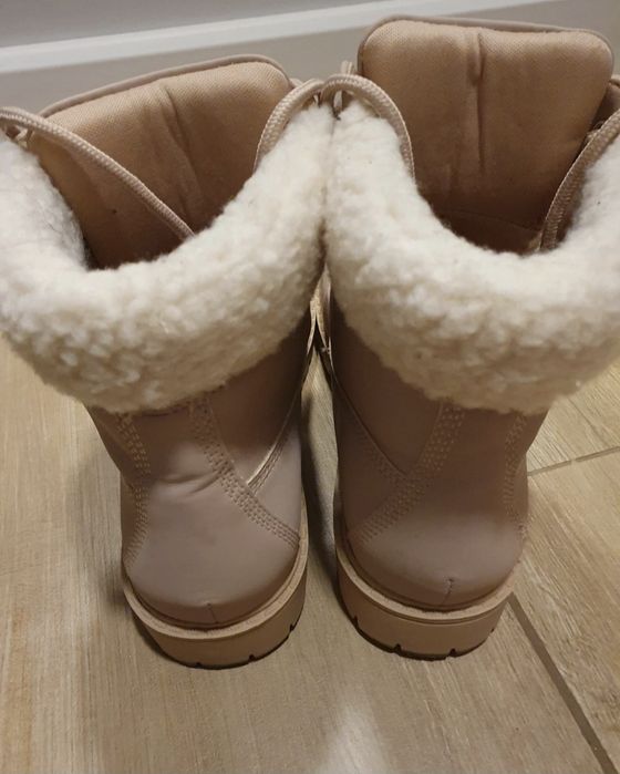 Botki workery pudrowy róż r.40 jak nowe