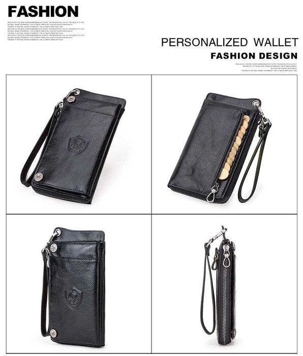 Клач кошелёк CONTACTS "Bones" из 100% натуральной коровьей кожи!