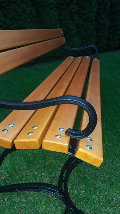 Ławka parkowa ogrodowa nogi żeliwne ,,królewska''