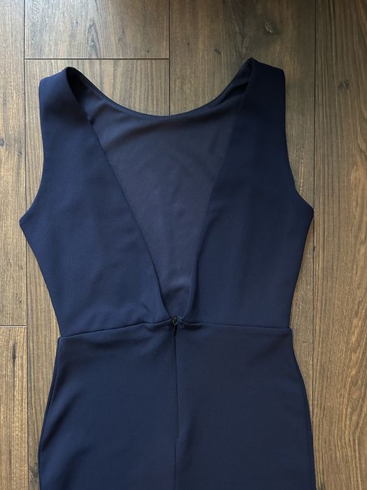 Sukienka elegancka długa maxi Missguided rozmiar XS granatowa