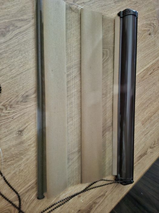 Rolety dzień noc 2 szt brąz w kasecie