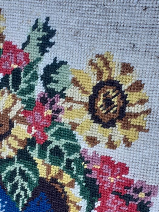 Obrazek haftowany bukiet kwiatów 44x34