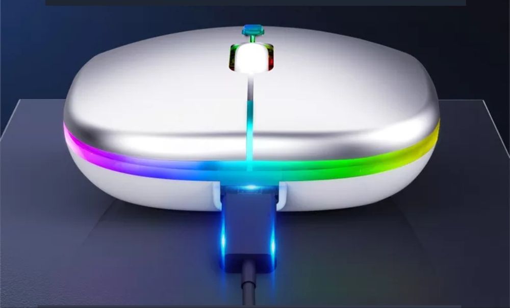 Rato Wireless Slim silencioso e com luz led