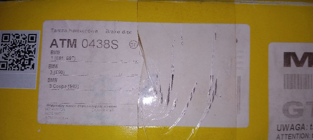 Tarcze+klocki tył BMW