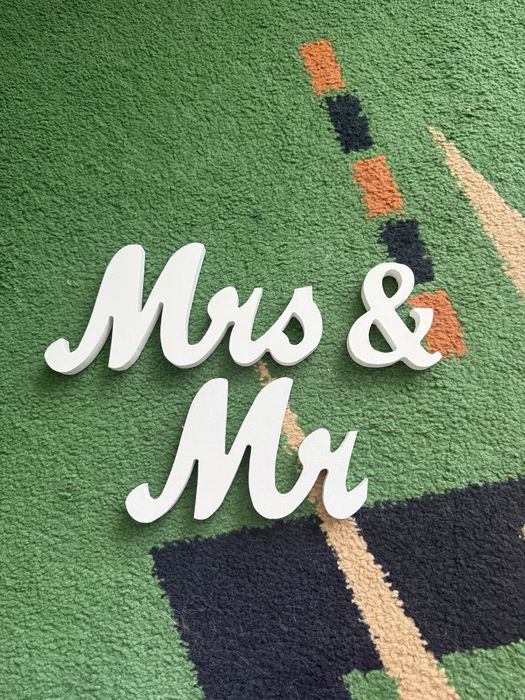 декоративний напис Mr & Mrs