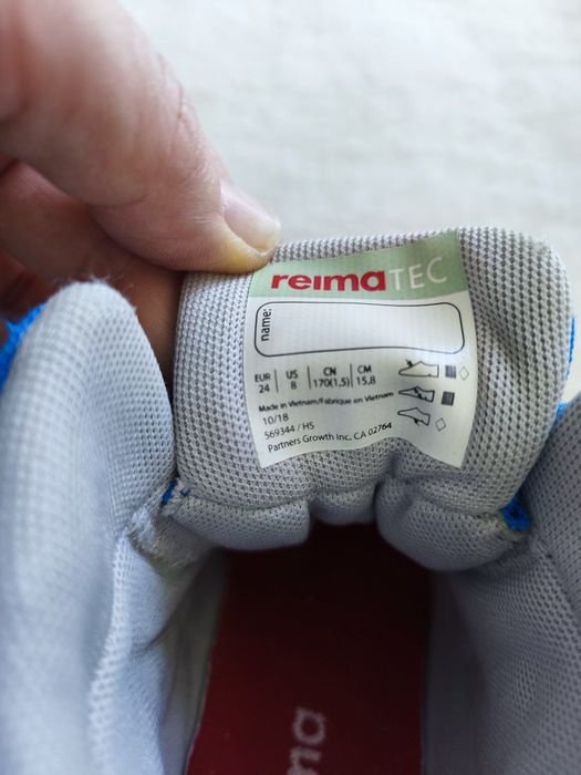 Черевички ботінки сапожки Reima 24 - 25 розмір на липучках — устілка 15,8 см Barefoot