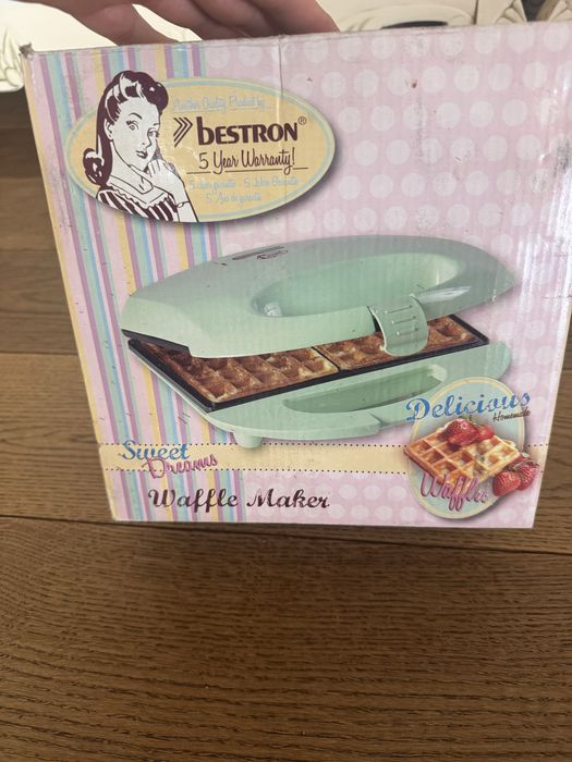 Bestiom Gofrownica w stylu retro nowa miętowa