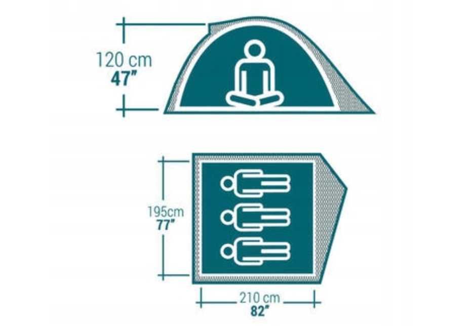 Namiot kempingowy MH100 - 3-os.