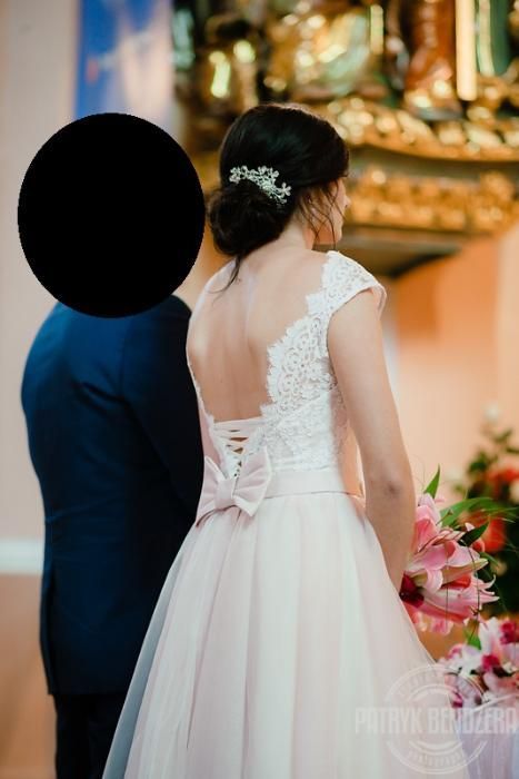 Suknia ślubna PUDROWY RÓŻ