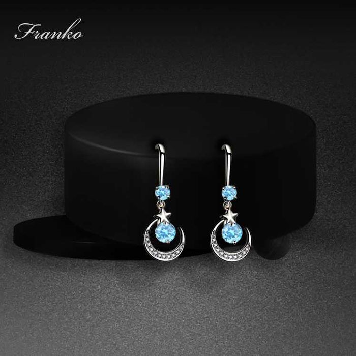 Kolczyki 22 próba sr.925 cyrkonie