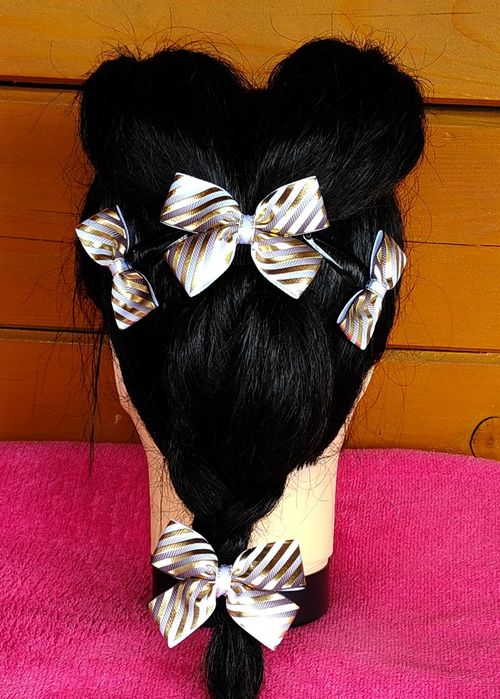 Kokardki do włosów spinki frotki gumki zestaw ozdób