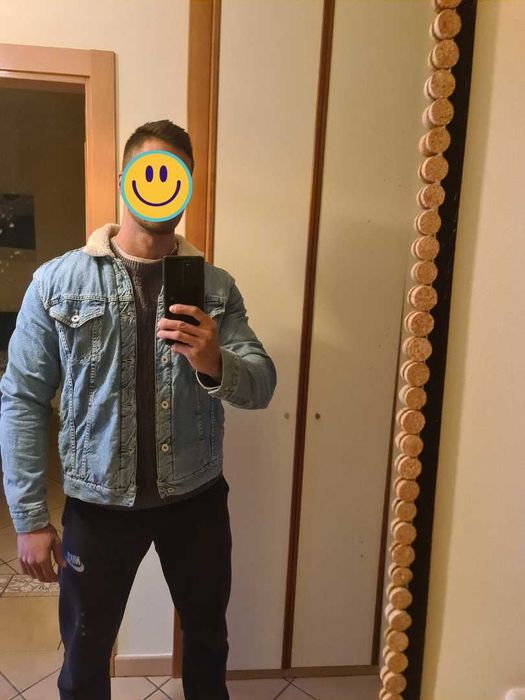 Blusão Casaco Ganga Jeans Zara Denim Tamanho 44 XL - Jaqueta Inverno