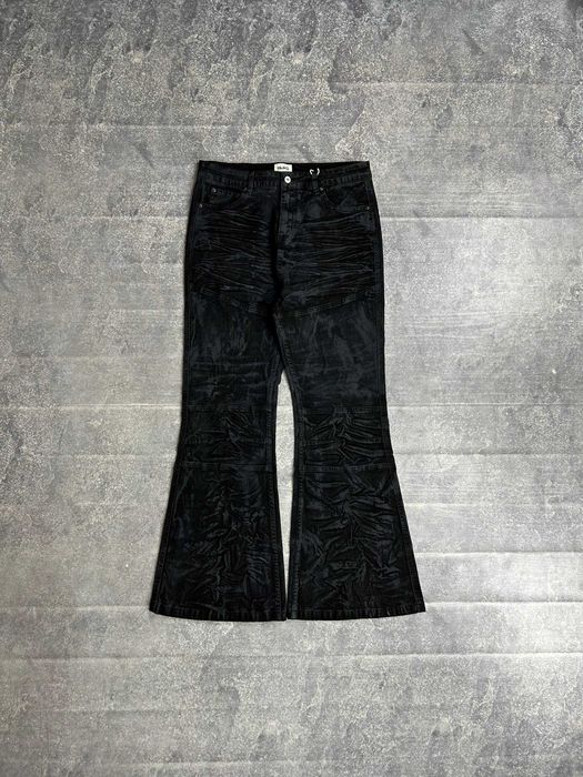 Джинси чорні штани черные flared клеш джинсы кльош jeans draping S M L