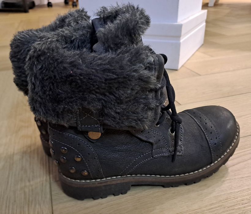 Skórzane zimowe buty LASOCKI YOUNG 33