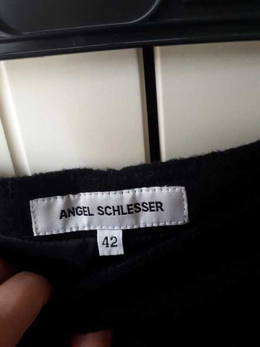 Elegancka, czarna spódnica  Angel Schlesser, 38/40, wełna, kaszmir