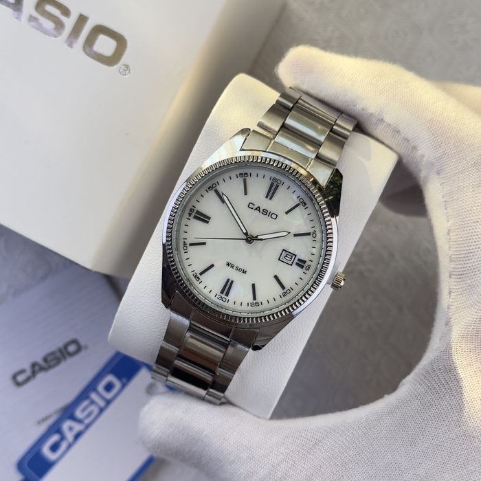 Годинник Casio MTP-1302 steel white pattern з Упакуванням