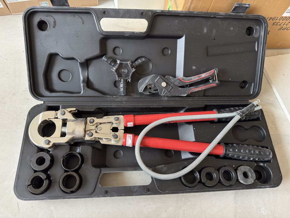 Praska hydrauliczna PEX YATO + akcesoria