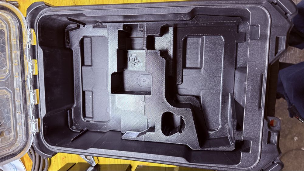 Molde para caixa milwaukee packout para m12 berbequim e impacto