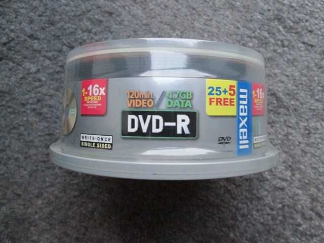 Nowe płyty DVD+R Maxell 25+5 120min