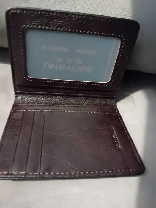 Nowy męski skórzany portfel na karty kredytowe