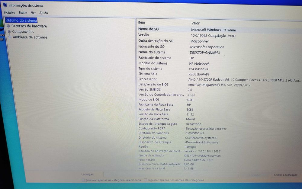 Computador portátil HP 18 "