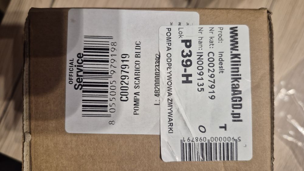 Pompa odpływowa do zmywarki Indesit, Hotpoint Ariston