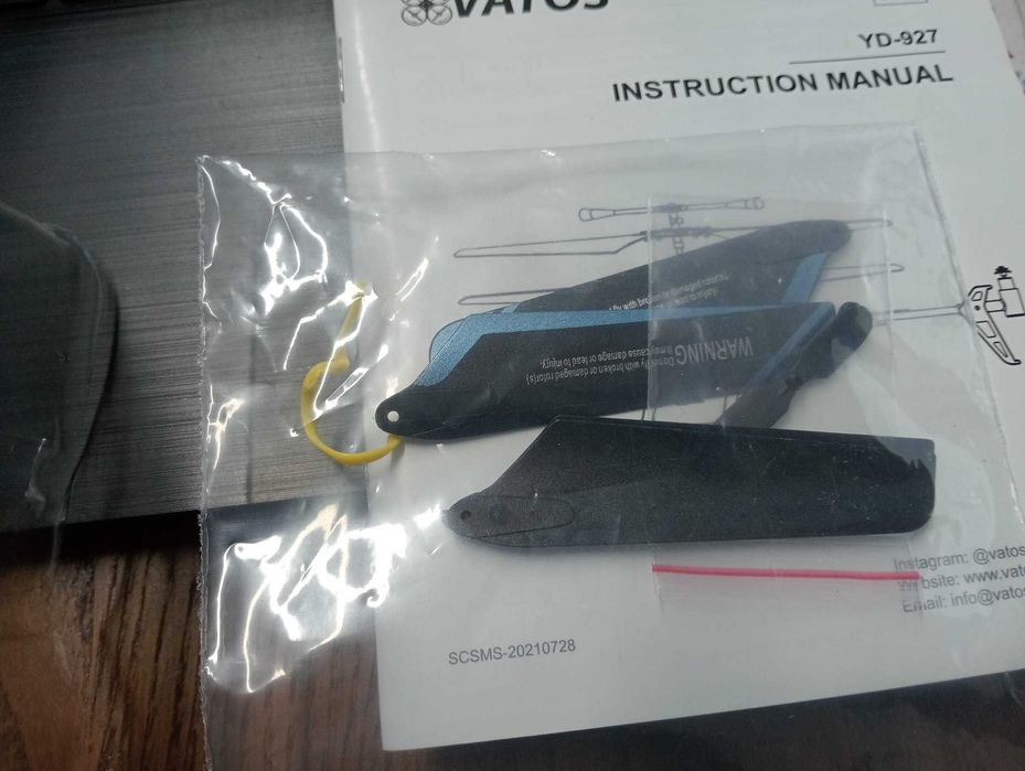 Título: Helicóptero R/C VATOS YD-927 (2.4GHz)–NOVO na Caixa+Suplentes