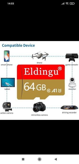 64GB MicroSD Memory Card64738680385537121