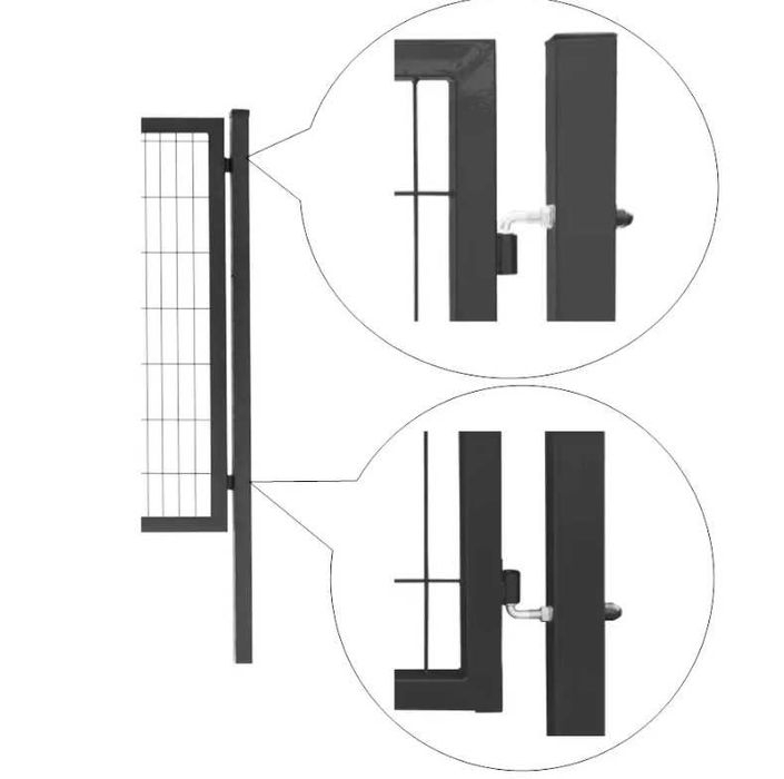 Хвіртка 1500*1000 для паркану зварної сітки Ral 7016 НОВА