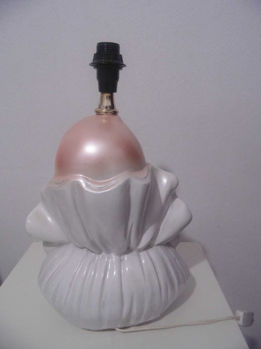 Candeeiro antigo , palhaço Pierrot em cerâmica, dos anos 60.