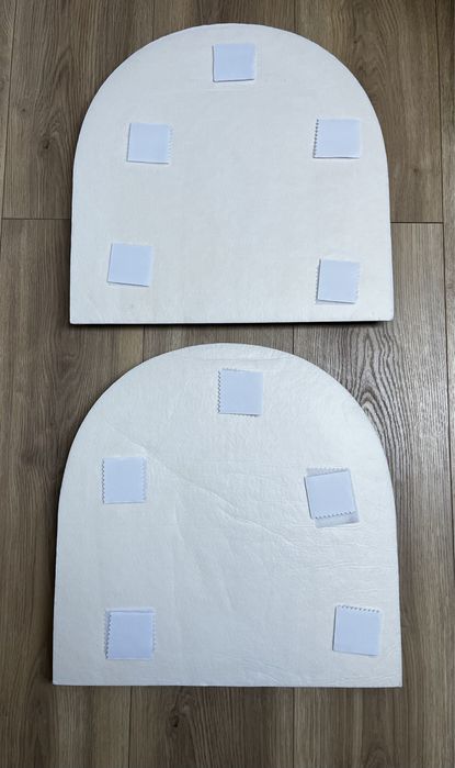 Painel acolchoado oval para parede ou cabeceira - cinzento