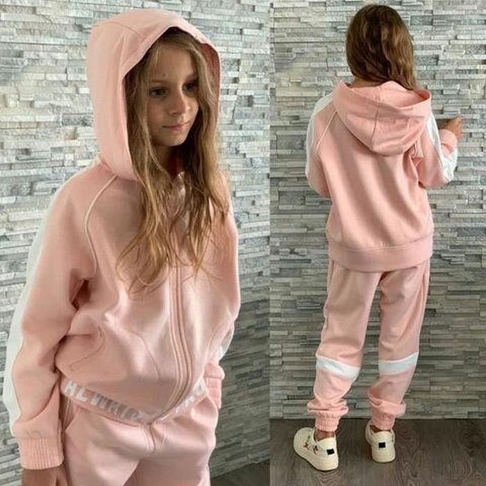 Гламурные спортивные костюмы худи и джоггеры ZARA Kids.