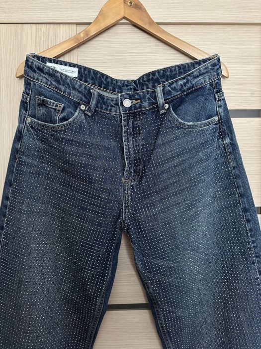Zara relaxed MID-RISE TRF sparkle jeans
