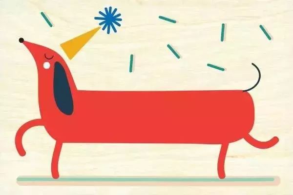 Karnet - Urodzinowy jamnik. MILIN. Nowy Produkt