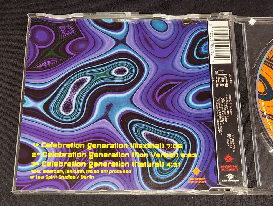 WestBam Celebration Generation ( Chapter 1 ) CD 1993