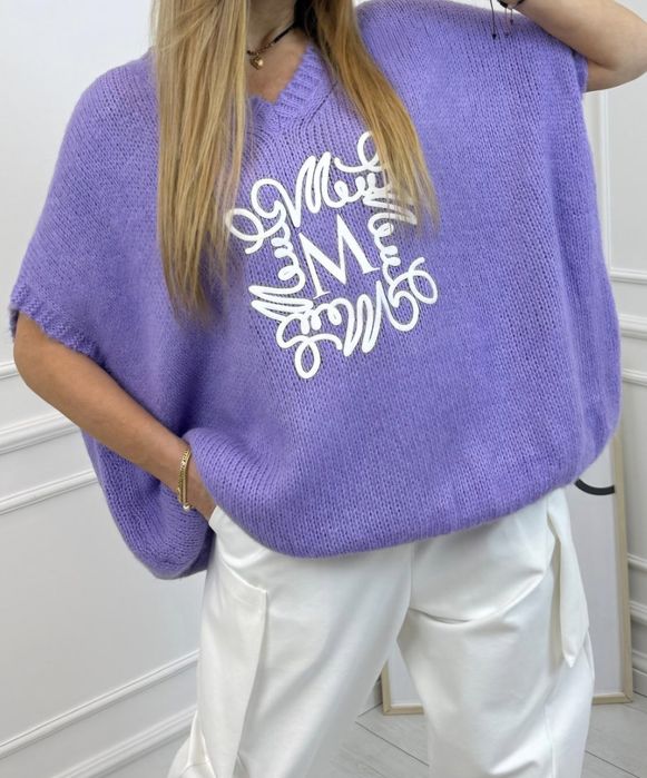 Minouu blezer sweterek nowy fiolet