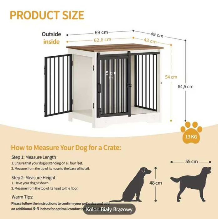 Klatka kennelowa dla małych i srednich ras