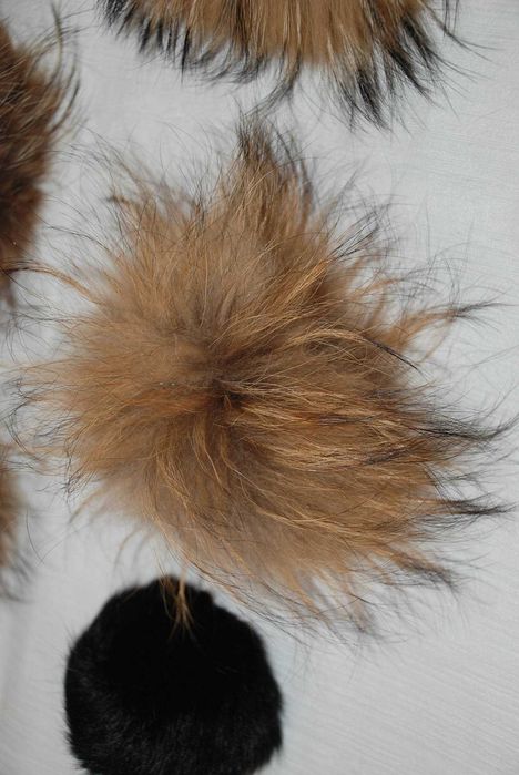 Балабон помпоны балабоны на шапку для шапки   енот енота.