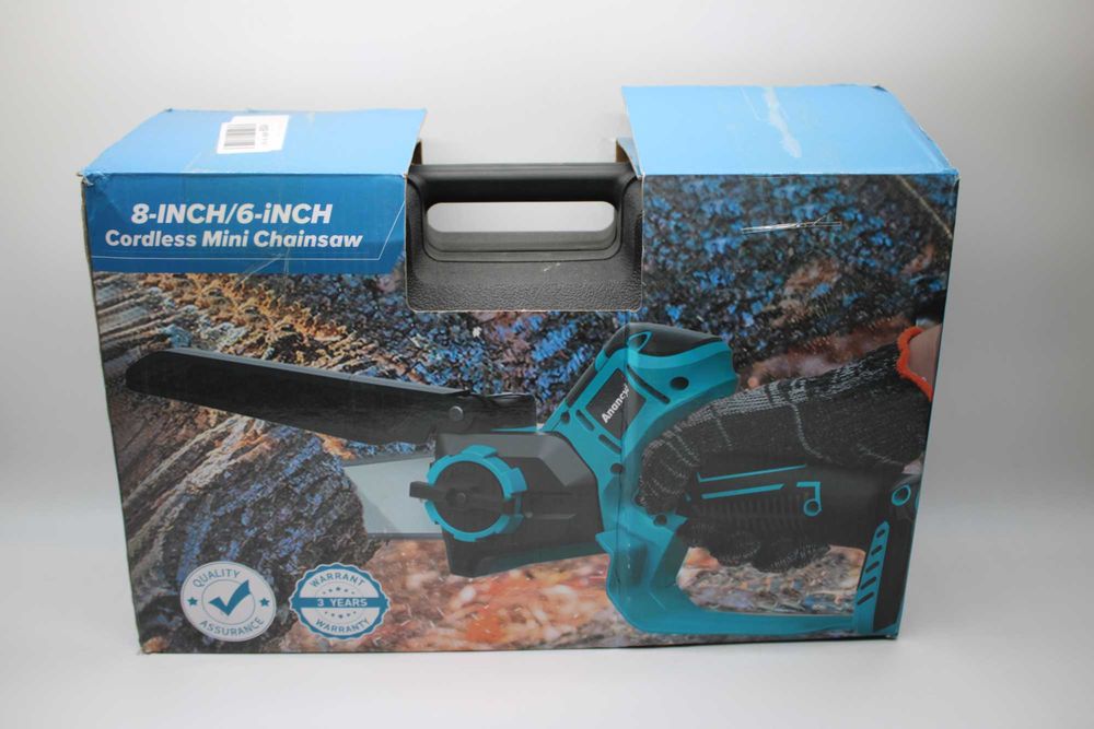 ANANCYI Mini pilarka łańcuchowa 6 i 8 cali z 2 akumulatorami 4000 mAh