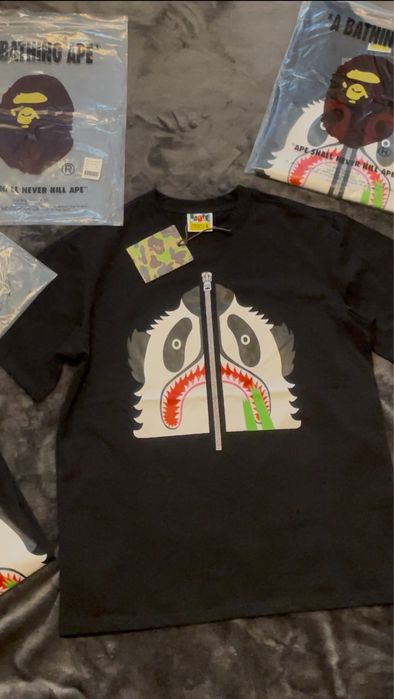 Тішка bape / BAPE Panda Shark Tee