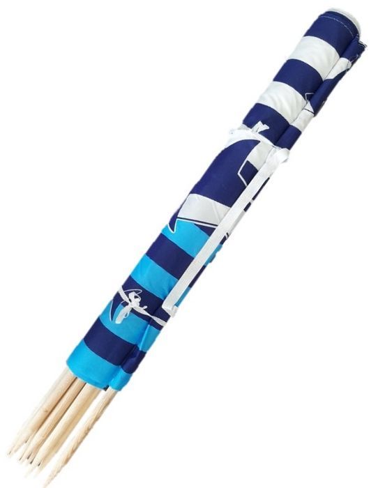 Parawan plażowy 15 metrów wzór 16 z młotkiem WIATROŁAP OSŁONA NA PLAŻĘ