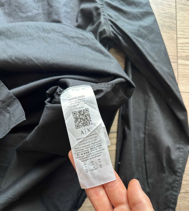 Koszula długi rękaw ARMANI EXCHANGE Slim męska czarna r. M