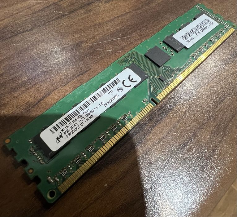 Pamięć RAM Micron 8GB DDR3 1600MHz DIMM (do PC)