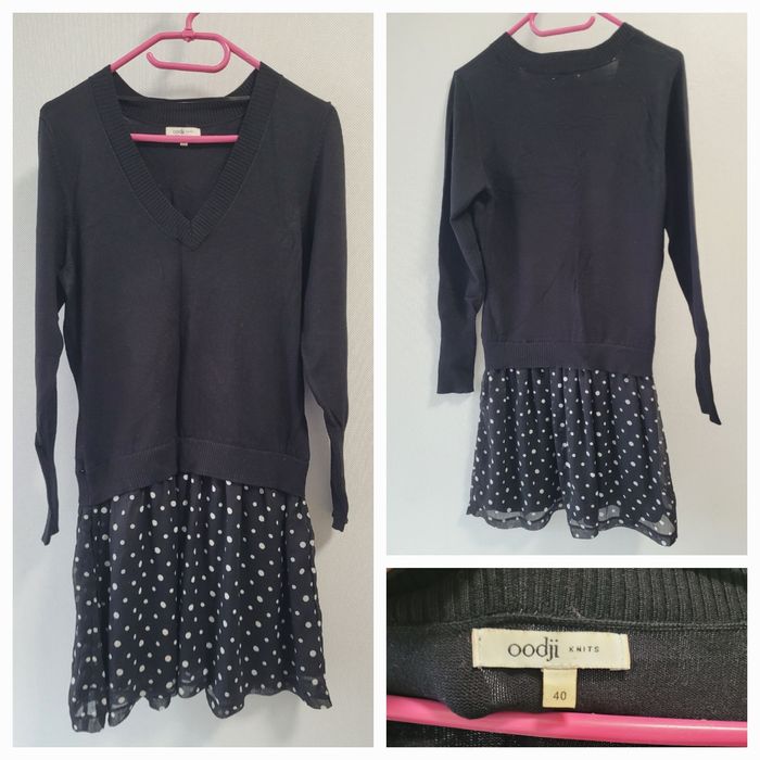 Трикотажна сукня туніка з фатиновою спідницею Oodji розмір EUR40 (UA4