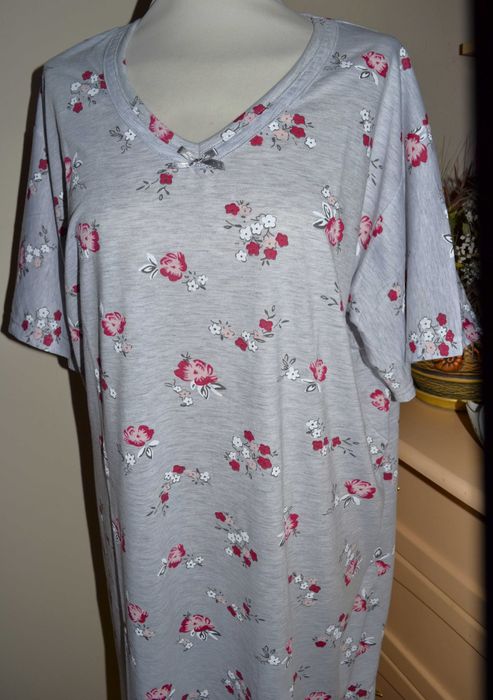 duża koszula nocna kwiaty  100% bawełna (7)_58/60