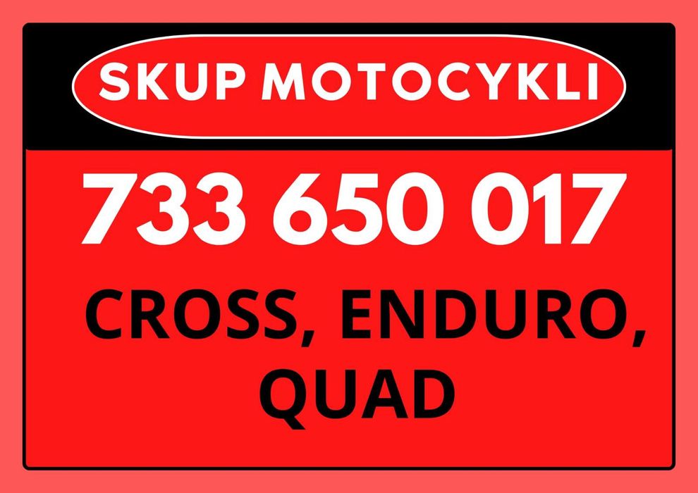 !! SKUP MOTOCYKLI i QUAD !! Każdy stan !! Gotówka od ręki !!