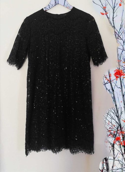 Vestido de cerimónia com lantejoulas