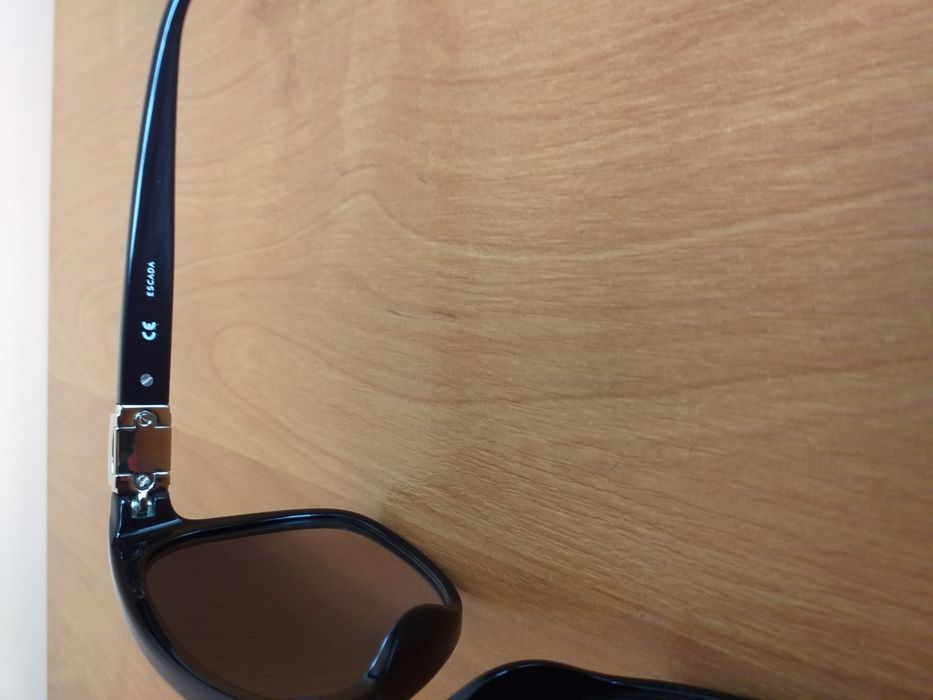 ESCADA NOWE Svarowski oryginalne damskie okulary przeciwsłoneczne oprawki czarne z etui