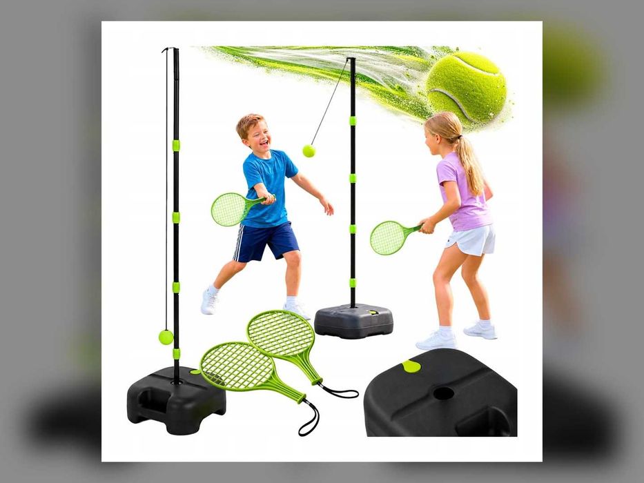 Zestaw Speedball do tenisa - drążek 165 cm, 2 paletki, piłka